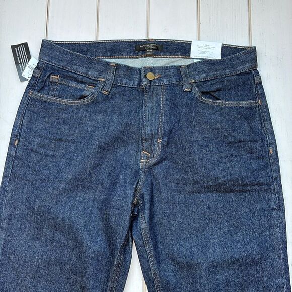 NWT BR Mid Rise Straight Leg Jeans (Hemmed) - Picture 4 of 14
